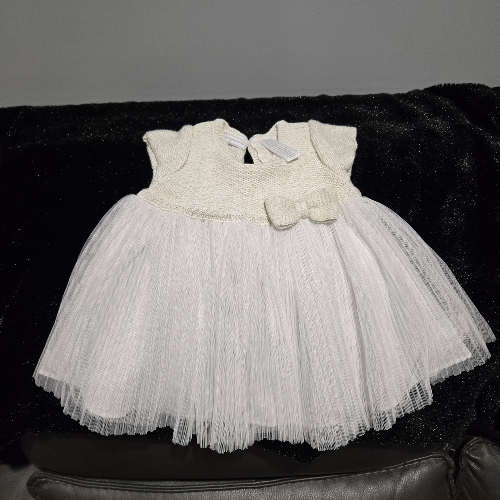Impressions Cream Knit Baby Sweater